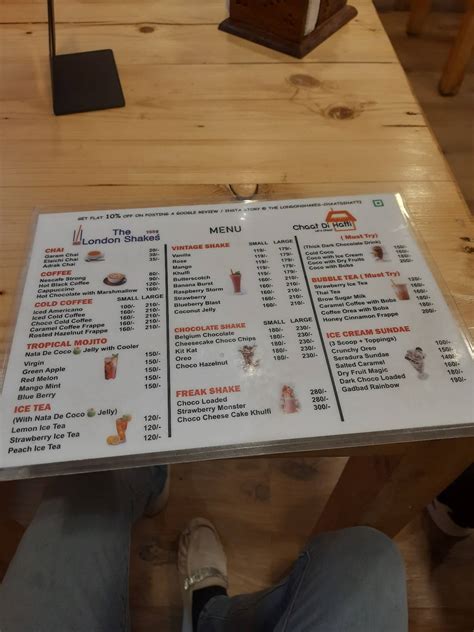 Menu at The London Shakes, Margao