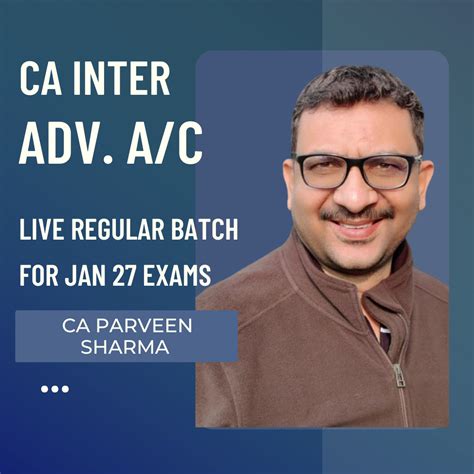 CA Inter Adv. Acc.| CA Parveen Sharma | LIVE Regular Batch – CA Point