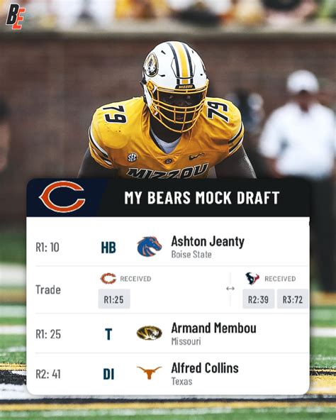 Bears Empire / Tommy Slattery | Mock draft Monday, here are some trade ...