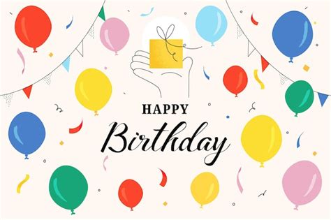 Hand drawn birthday background | Free Vector