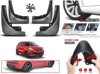 MIZZEO® Plastic Mud Flaps (Pack of 4) Compatible with Maruti Celerio ...