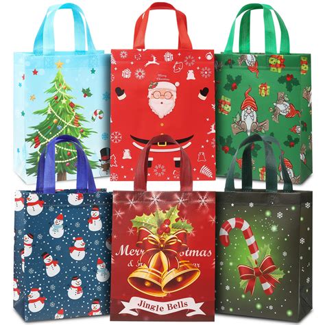 Amazon.com: YANGTE 24 Pack Small Christmas Gift Bags, Bulk Holiday Gift ...