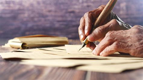 Old Person Writing
