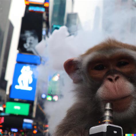 “A picture of a monkey vaping in Times Square” : r/dalle2