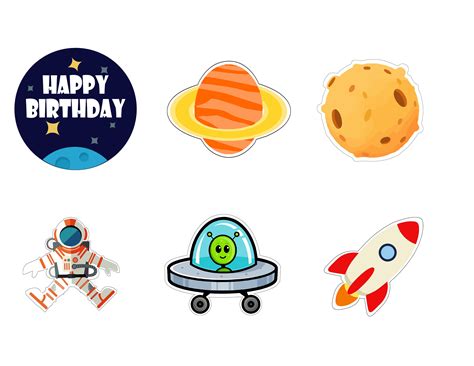 Buy Space Party Decoration Cake Topper | Party Supplies | Thememyparty ...