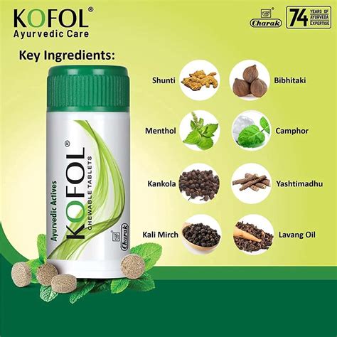 Buy KOFOL CHEWABLE TABLETS 5 X 60 T Online & Get Upto 60% OFF at PharmEasy