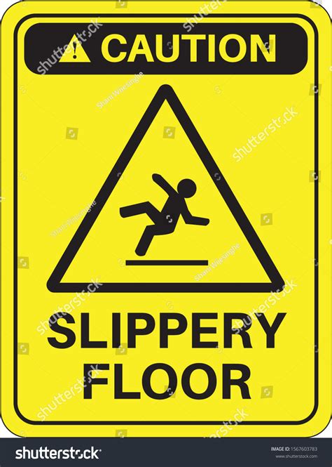 Slippery Floor Caution Sign Vector Stock Vector (Royalty Free) 1567603783 | Shutterstock