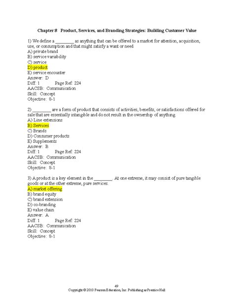 Kotler MKT 101 Chapter 8: Product, Services & Branding MCQs - Studocu