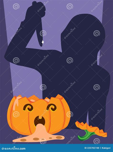 Halloween Vomiting Pumpkin stock vector. Illustration of food - 225702748