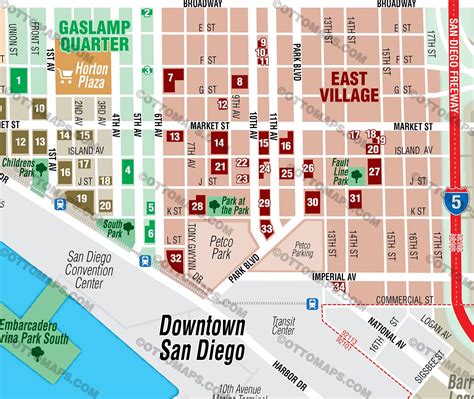 Map Of Downtown San Diego