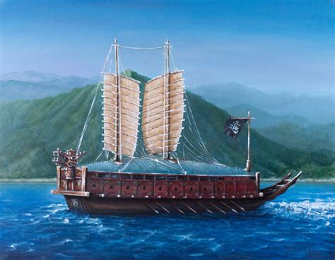 Korean Geobukseon (Turtle Ship), Painting by Galina Vasiljeva | Artmajeur