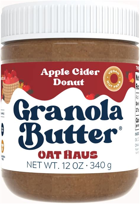 Amazon.com : Oat Haus Apple Cider Donut Granola Butter | Peanut-free ...