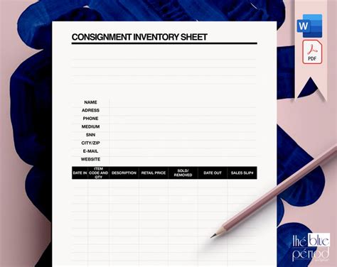 Image result for Consignment Inventory Form