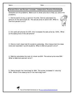 Percent Error Worksheet Pdf - Fill Online, Printable, Fillable, Blank ...