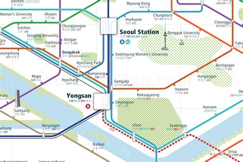 Seoul Rail Map - City train route map, your offline travel guide