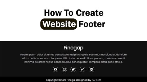 Image result for HTML CSS Footer Tutorial