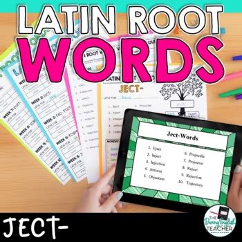 Latin Root Word Vocabulary Unit (Ject-) - The Daring English Teacher