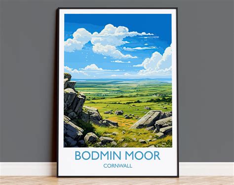 Bodmin Moor Travel Poster, Travel Print of Bodmin Moor, England ...