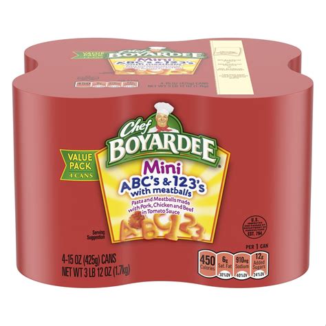 Chef Boyardee Mini ABCs and 123s Meatball Pasta, 4 Nepal | Ubuy