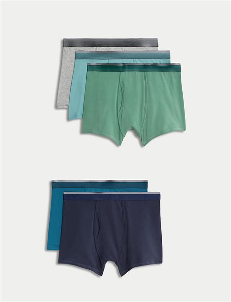 Buy 5 Pack Cotton Rich Cool & Fresh™ Trunks at Marks & Spencer