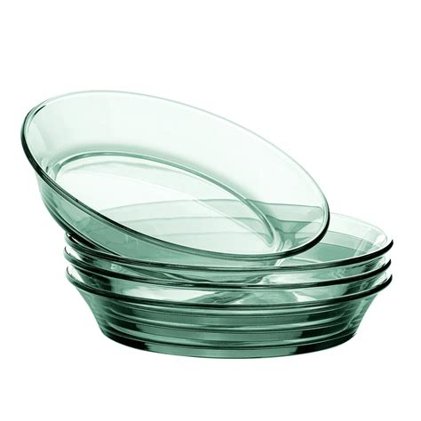 Amazon.com: STPGoods Glass Dinner Plates - Set of 4, Blue Cobalt ...