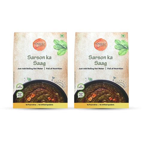 Organic Roots Sarson ka Saag | Instant Food | Healthy Food | Ready to ...
