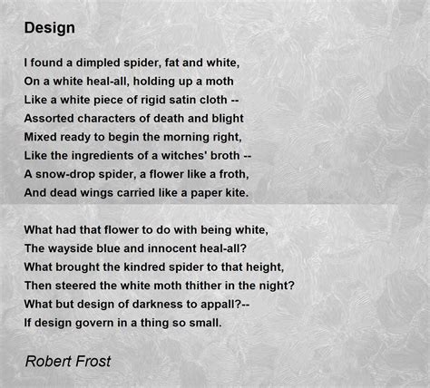 Robert Frost Design Poem Meaning - Design Talk