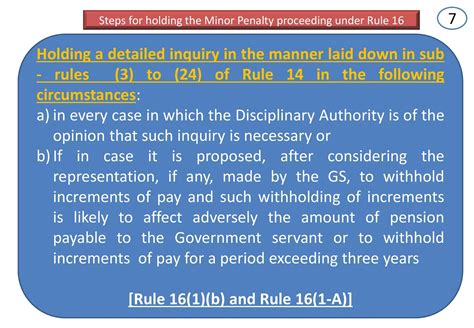 Simplification of Departmental Proceedings under CCS (CCA) Rules 1965 ...