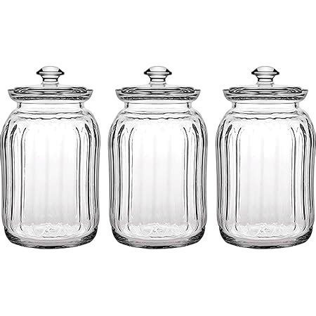 Buy Pure Source India Airtight Glass Jars – 350 ml, 3 Pieces, Clear ...