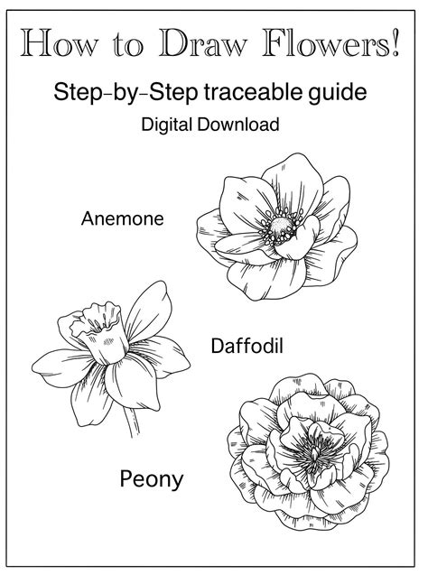 How To Draw Flowers Printable