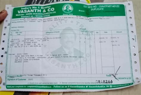 [Resolved] Vasanth & Co — Defect product A/C