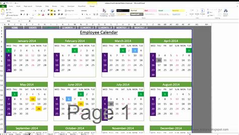 Calendar Dashboard Excel 的图像结果