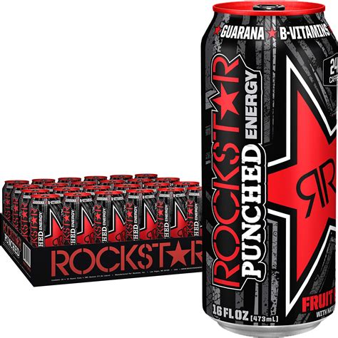 Amazon.com: Rockstar Punched Energy Drink, Fruit Punch, 16 Fl Oz (Pack ...