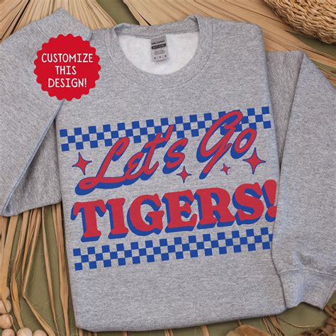 School Spirit Sweatshirt With Retro Vibe, Customized With Mascot and Team Colors, High School ...