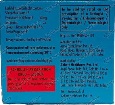 Vicogra 50 MG Tablet (4): Uses, Side Effects, Price & Dosage | PharmEasy