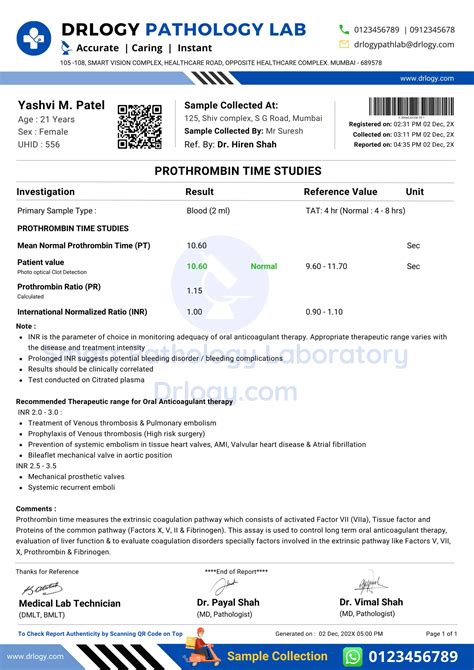 Image result for Prothrombin Time Normal Result