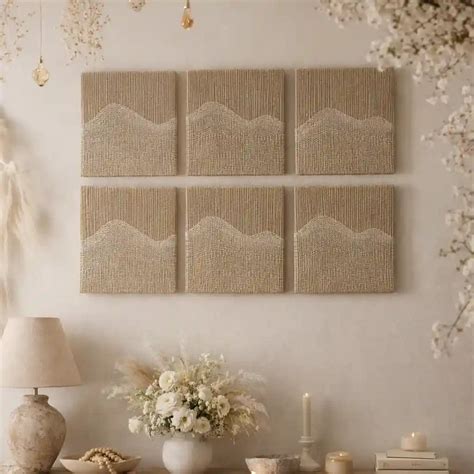Threaded Waves Thread Art Modern Textured Wall Decor – Qibo Galleria ...