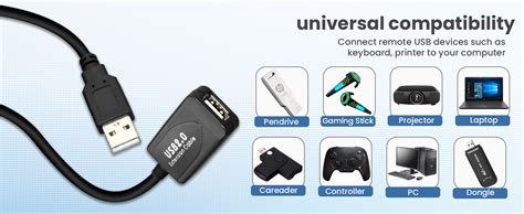 Storite 10 M Active USB 2.0 Male to Female Active Extension/Repeater ...