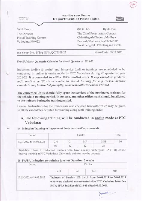 PTC Calendar 2021-2022 | PTC Quarterly Calendar for the 4th Quarter of ...