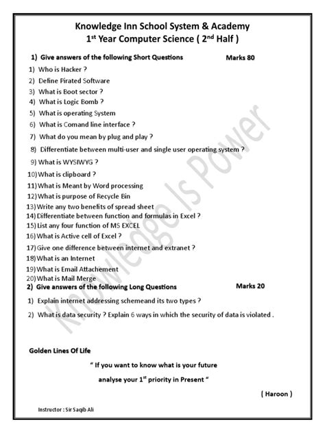 2nd Year Computer First Chapter Complete 的图像结果