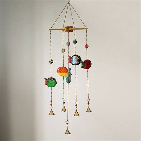 ExclusiveLane Multicoloured Fish Decorative Hanging - Door Hanging Wind ...