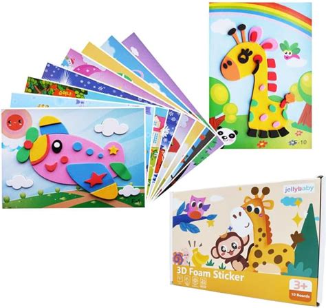 JELLYBABY Diy Activity, 3D Eva Foam Stickers, Art & Craft Kit For Kids ...