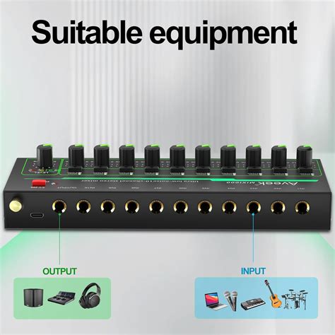 Aveek 10 Channel Mixer - Mini 10 Stereo Audio Mixer, India | Ubuy