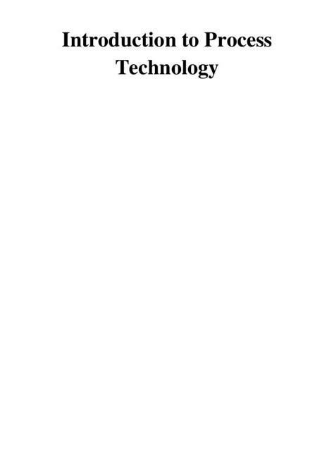Image result for Introduction to Process Technology PDF
