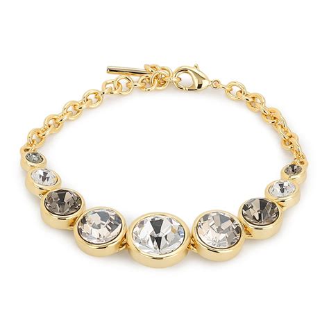 Buy Karen Millen Women Gold Crystal Teardrop Bracelet for Women Online ...