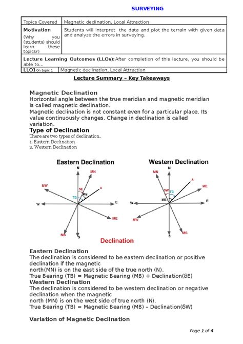 Magnetic Declination Example Problems at Barbara Keeter blog