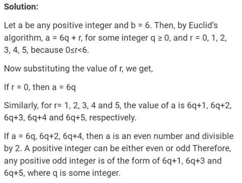 Use Euclid division lemma to show that any positive odd integer is of ...