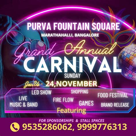 Annual Day Carnival - Purva Fountain Square, Purva Fountain Square ...