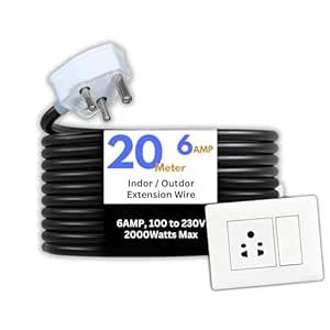 Buy HoopVool® Electric Heavy Duty Extention Board, 6A, for Indoor ...