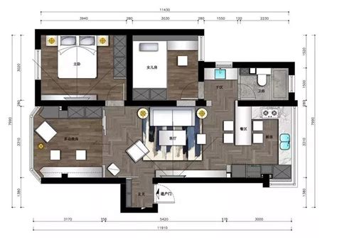 95平米三室一厅设计图,95平米最佳户型图,95平米三室一厅效果图(第2页)_大山谷图库